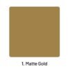 Metal Luster Clear Transparent Holographic Mirror Paper1. Matte Gold 2000