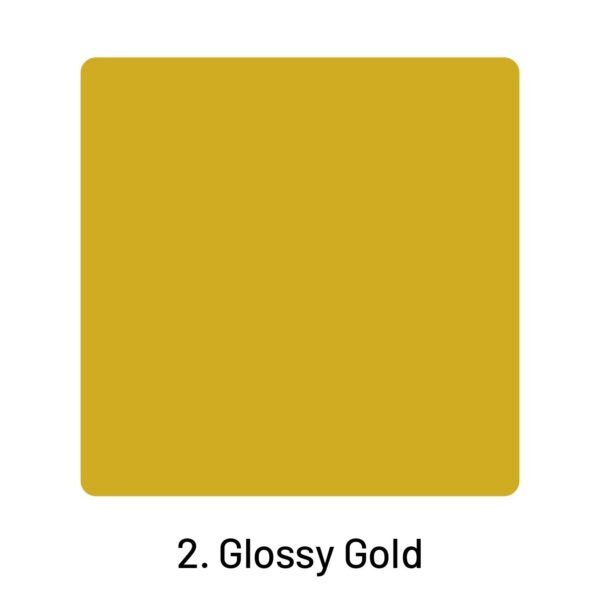 Metal Luster Clear Transparent Holographic Mirror Paper2. Glossy Gold 2000