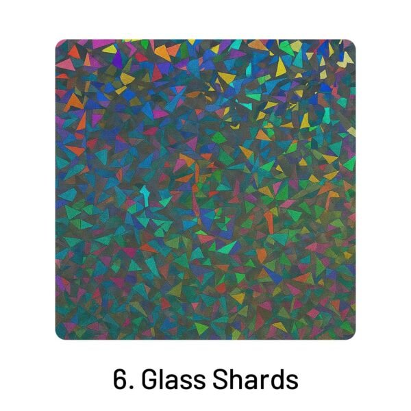 Metal Luster Clear Transparent Holographic Mirror Paper6. Glass Shards 2000