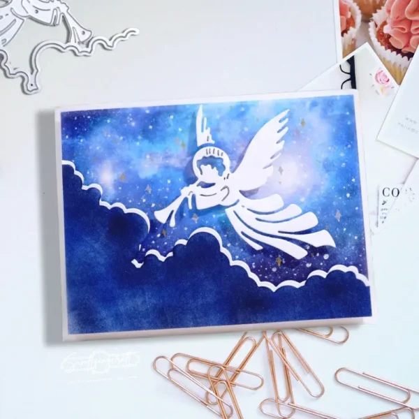 Sumflying Angel with Cloud Edge Cutting Dies 3