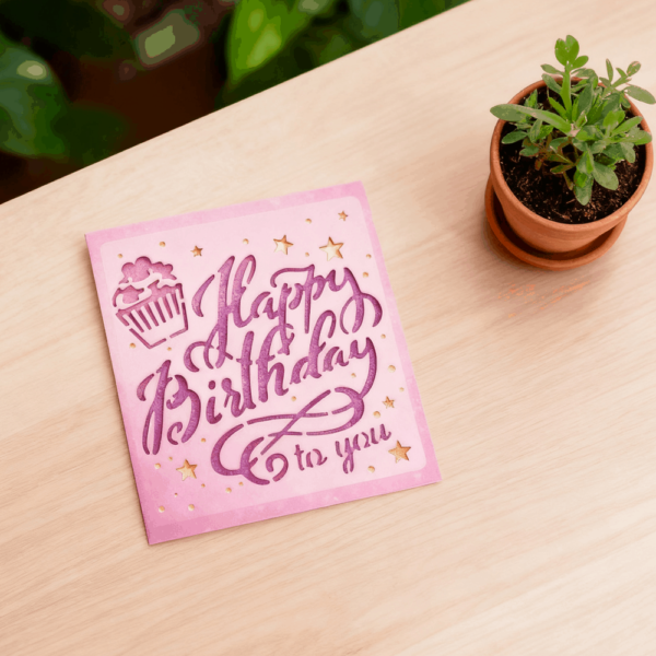 Sumflying Birthday Lettering Stars Cutting Dies 2