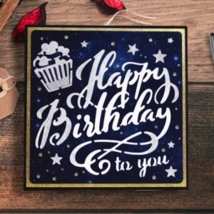 Sumflying Birthday Lettering Stars Cutting Dies