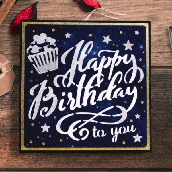 Sumflying Birthday Lettering Stars Cutting Dies