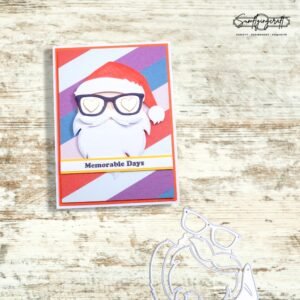 Sumflying Christmas Santa Claus Glasses Cutting Dies 2
