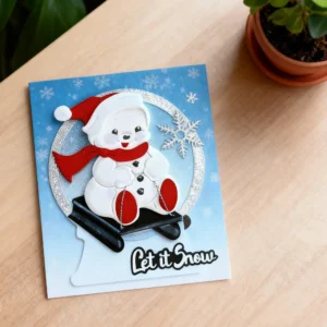 Sumflying Christmas Snowman Sled Cutting Dies 2 1 1