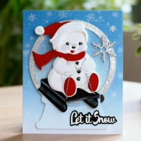 Sumflying Christmas Snowman Sled Cutting Dies