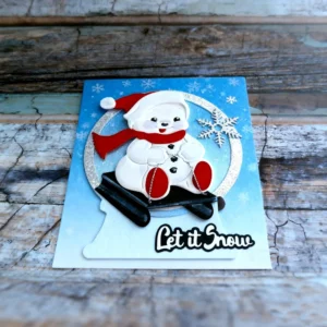 Sumflying Christmas Snowman Sled Cutting Dies 3