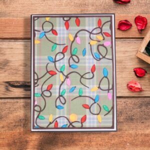 Sumflying Christmas String Lights Background Cutting Dies