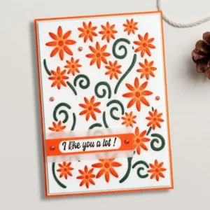 Sumflying Flowers Curly Grass Background Cutting Dies 8
