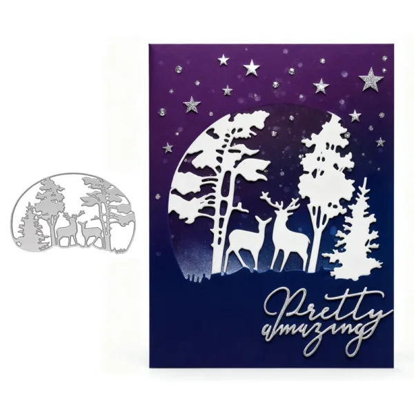 Sumflying Forest Deer Cutting Dies 1 1