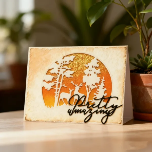 Sumflying Forest Deer Cutting Dies 2 1