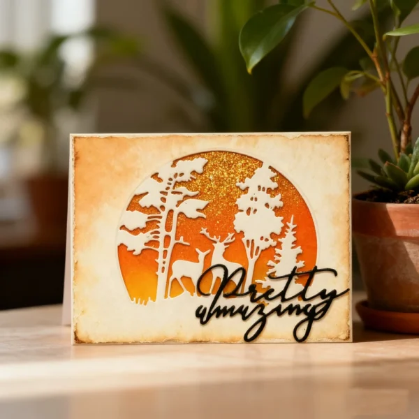 Sumflying Forest Deer Cutting Dies 3