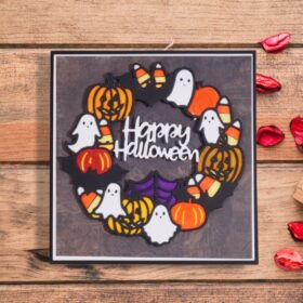 Sumflying Happy Halloween Wreath Cutting Dies
