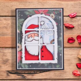 Sumflying Santa Claus Arched Window Cutting Dies