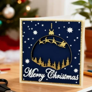 Sumflying Sleigh Stars Forest Silhouette Cutting Dies 3