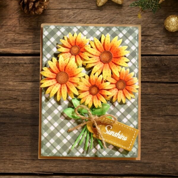 Sumflying Sunflower Label Cutting Dies 2