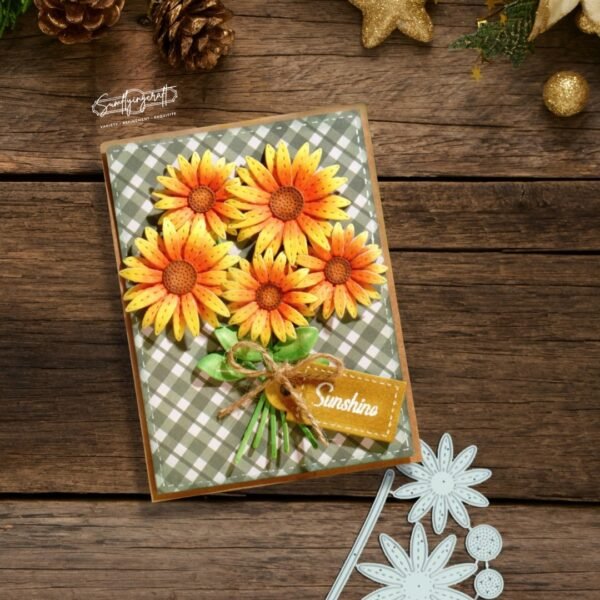 Sumflying Sunflower Label Cutting Dies 3