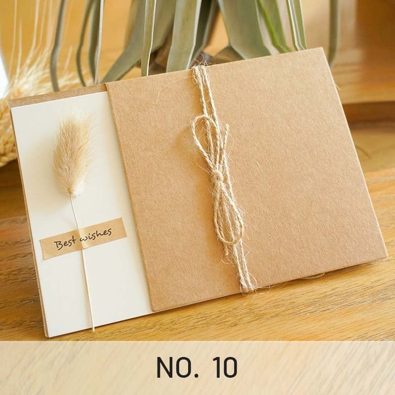 Vintage_Kraft_Dried_Flower_Greeting_Card_Thank_You_Card10_2000 Vintage Kraft Dried Flower Greeting Card Thank You Card10 2000