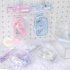clear portable hole punch stapler scissors tool set 2
