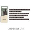 craftsmanship text words theme long strip dual material sticker