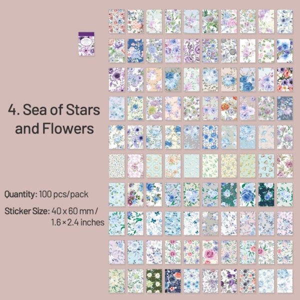 flowers on paper series floral sticker book sku 4 2c70e40a 047b 489f 8e0f 5d7f7a467d7f