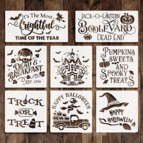 Halloween Hollow Painting Stencil Set