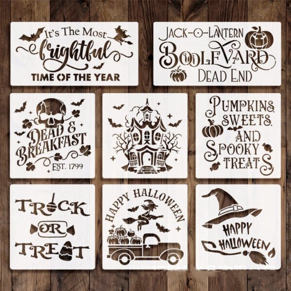 halloween hollow painting stencil set a