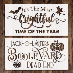 halloween hollow painting stencil set b2