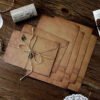 handwritten love letter and vintage kraft stationery set 2