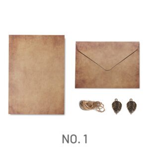 handwritten love letter and vintage kraft stationery set 4