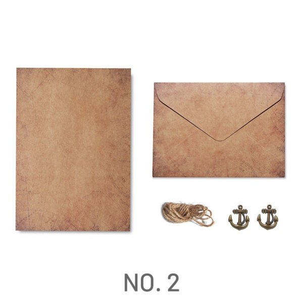 handwritten love letter and vintage kraft stationery set 5