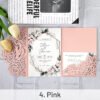 high end tri fold rose flower greeting card invitation sku 4