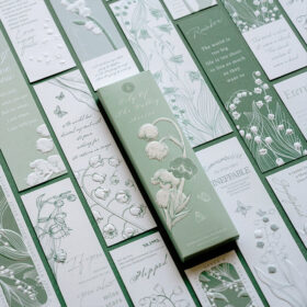 Lily of the Valley Letterpress Bookmarks