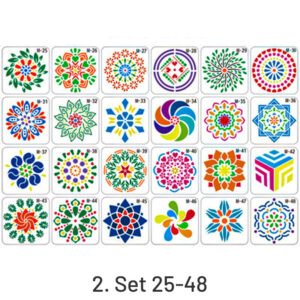 mandala diy hollow painting ruler stencil set sku 2
