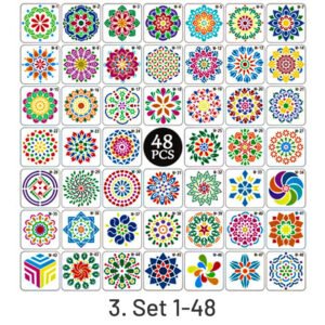 mandala diy hollow painting ruler stencil set sku 3