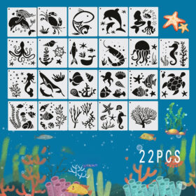 Marine Life Hollow Painting Stencil Set