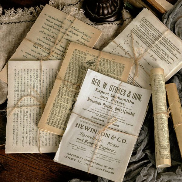 medieval book collection retro english newspaper music score scrapbook paper b2
