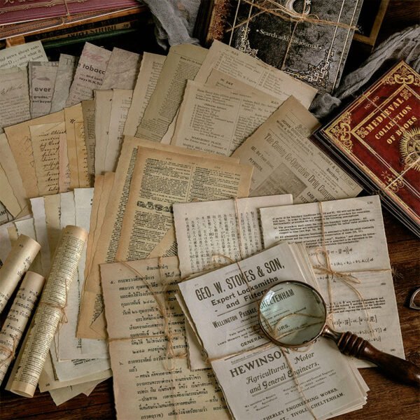 medieval book collection retro english newspaper music score scrapbook paper b4