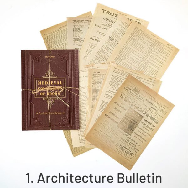 medieval book collection retro english newspaper music score scrapbook paper sku 1