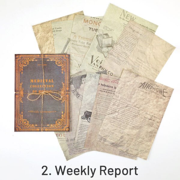 medieval book collection retro english newspaper music score scrapbook paper sku 2