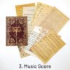 medieval book collection retro english newspaper music score scrapbook paper sku 3