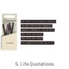 motto words theme long strip dual material sticker