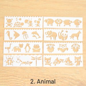 multi purpose hollow ruler coloring painting template sku 2