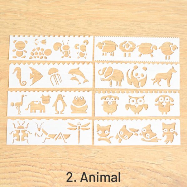 multi purpose hollow ruler coloring painting template sku 2