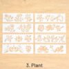 multi purpose hollow ruler coloring painting template sku 3