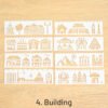 multi purpose hollow ruler coloring painting template sku 4