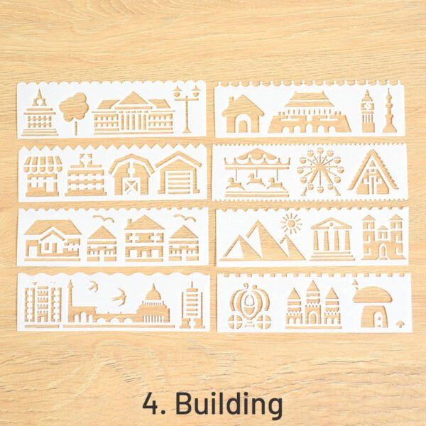 multi purpose hollow ruler coloring painting template sku 4