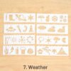 multi purpose hollow ruler coloring painting template sku 7