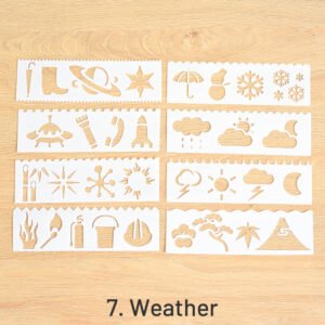 multi purpose hollow ruler coloring painting template sku 7