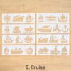 multi purpose hollow ruler coloring painting template sku 8